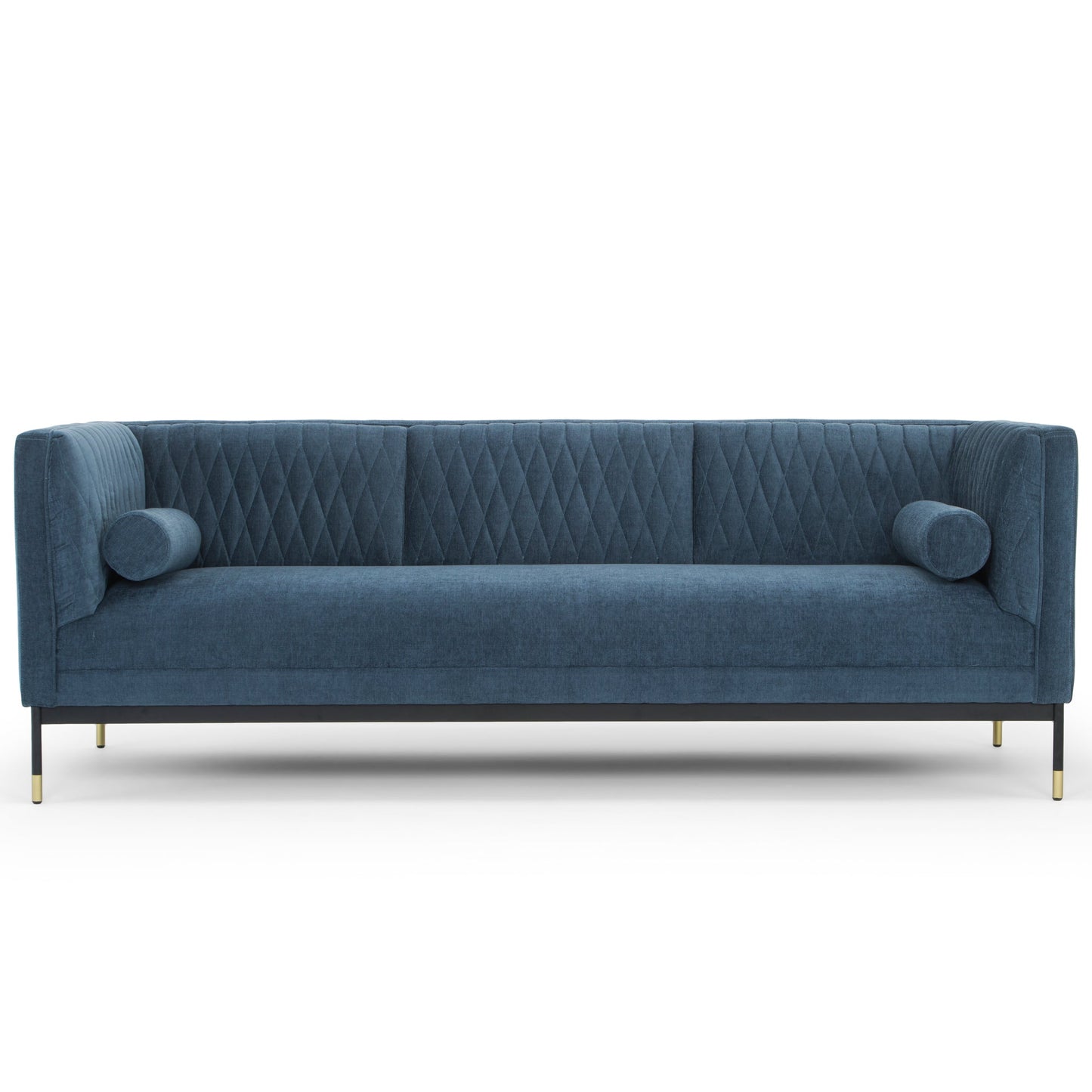 Three-Seater Fabric Sofa - Dusty Blue