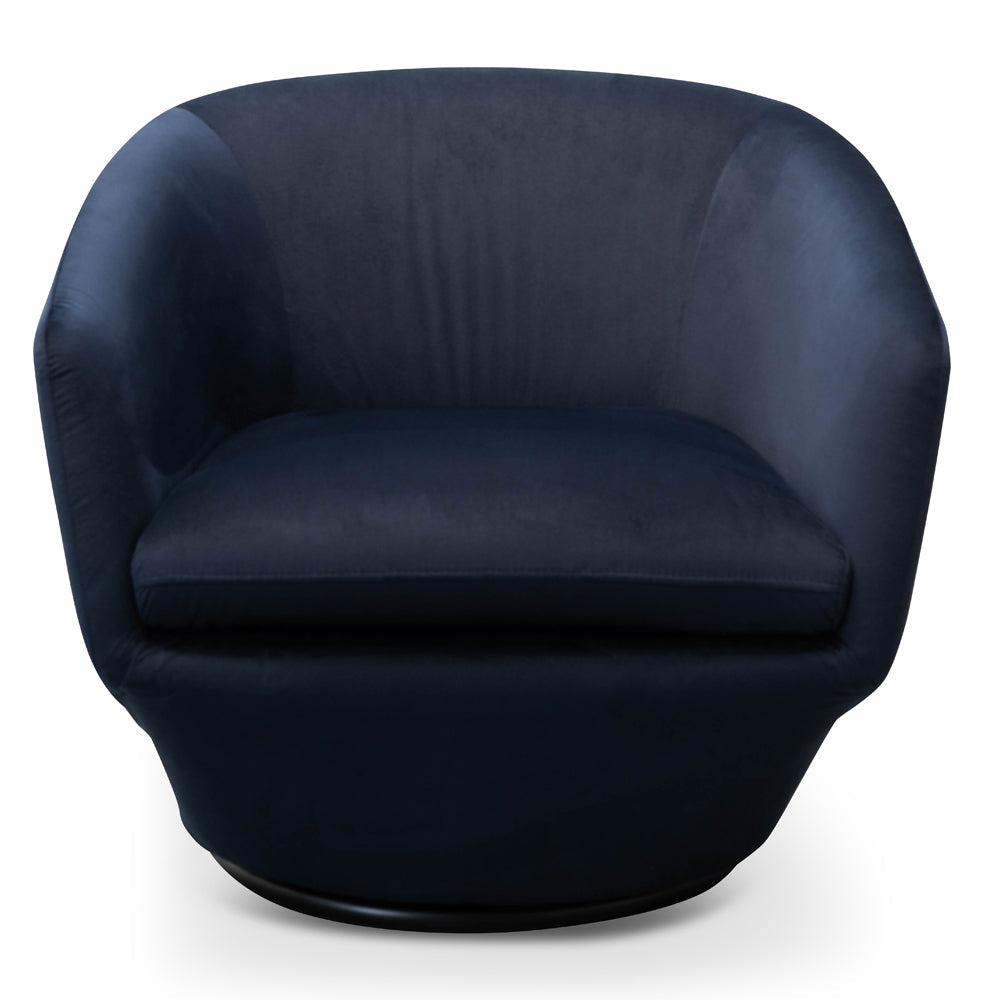 Navy Velvet Lounge Chair