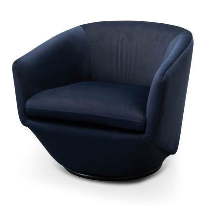 Navy Velvet Lounge Chair