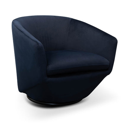 Navy Velvet Lounge Chair