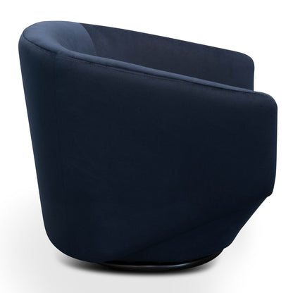 Navy Velvet Lounge Chair