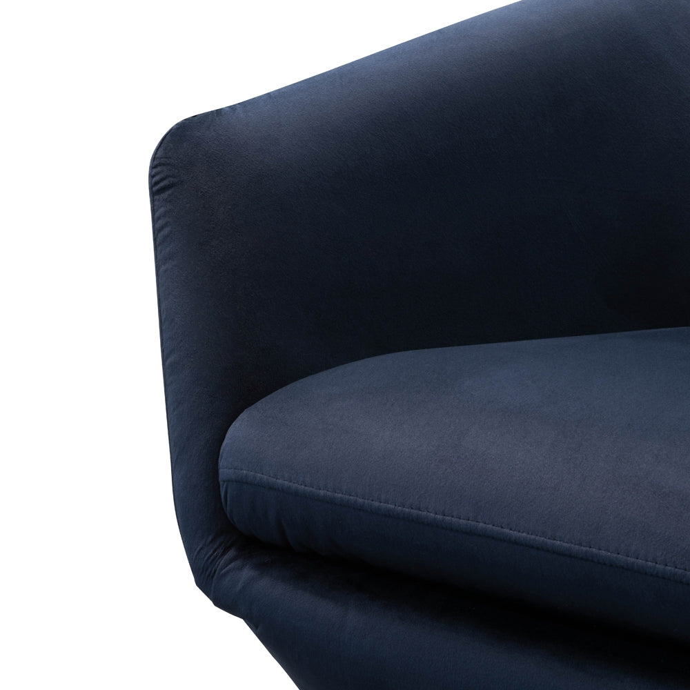 Navy Velvet Lounge Chair