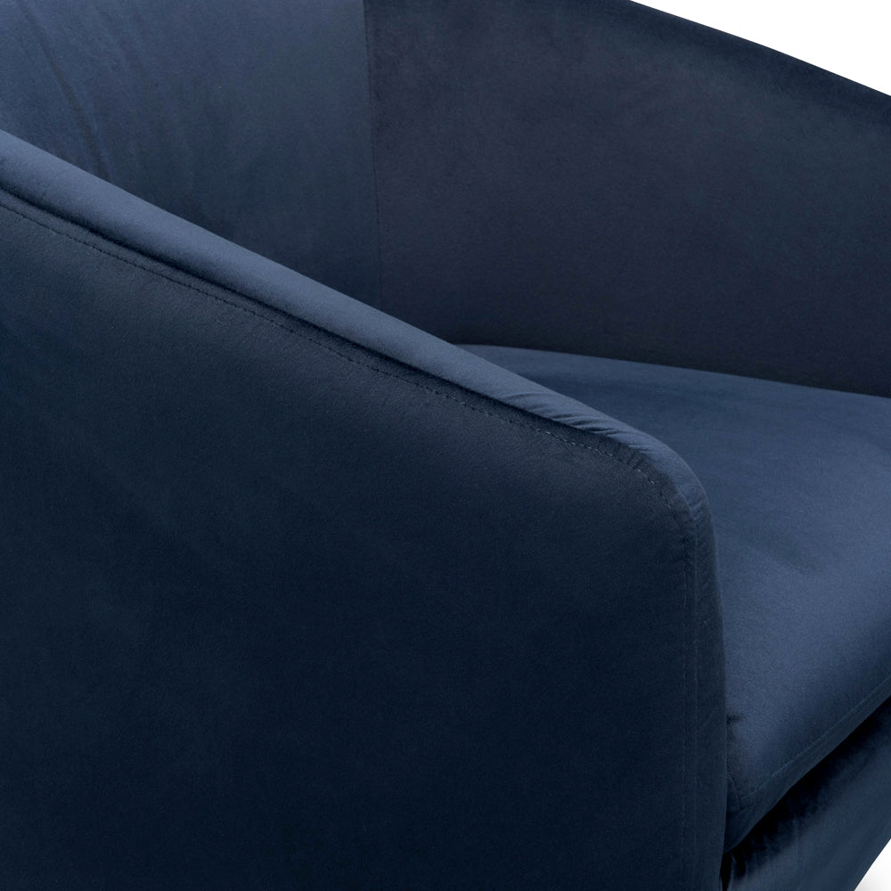 Navy Velvet Lounge Chair