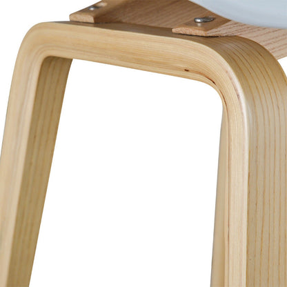 White and Natural Bar Stool (65cm)