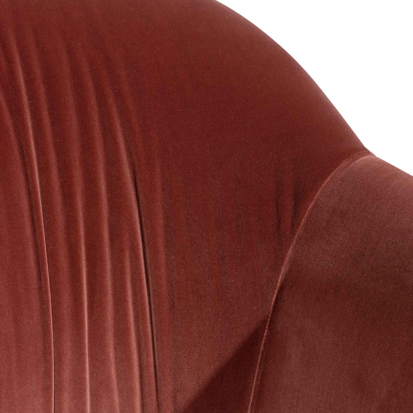 Blood Orange Velvet Armchair with Black Legs